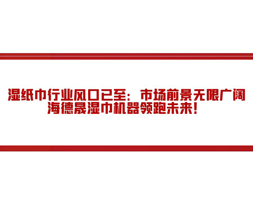 濕紙巾行業(yè)風(fēng)口已至：市場(chǎng)前景無限廣闊，海德晟濕巾機(jī)器領(lǐng)跑未來！