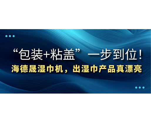 “包裝+粘蓋”一步到位！海德晟濕巾機(jī)，出濕巾產(chǎn)品真漂亮