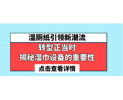 濕廁紙引領新潮流，轉(zhuǎn)型正當時-揭秘濕巾設備的重要性