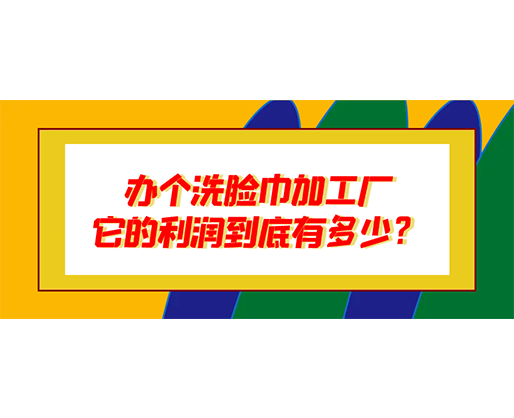 辦個(gè)洗臉巾加工廠，它的利潤到底有多少？